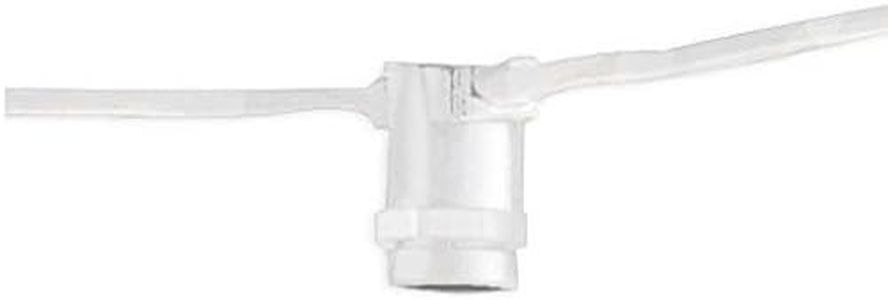 Bulbrite STRING15/E12/WHITE Outdoor Mini String Light, 25-Feet, 15 Candelabra Bulb Sockets, White