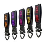 Custom Keychain, Double-Sided Embroidery Text Name Keychain Personalized Key Tag Luggage Tags Accessories for Backpacks, Cars, Motorcycle, Gift