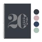 Rileys Planner 2024-2025 18-Month Academic Weekly Planner - Typographic Weekly & Monthly Agenda Planner, Flexible Cover, Notes Pages, Twin-Wire Binding (21.5 x 28 cm, Black)