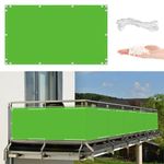 Green Privacy Screen Protector 3' x 26.2' (HDPE) UV Protection Weather-Resistant Outdoor Privacy Screens, Included Cable Ties Customized Size for Apartments, Deck, Porch, Patio, Railing, Outdoor Pool