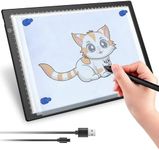 UUCOLOR Led Light Box A4 Tracing Drawing Board Diamond Painting Light Box with 3 Adjustable Brightness LED Light Pad for Drawing, X-ray Viewing, Ultra-Thin, Power by Type-C Cable