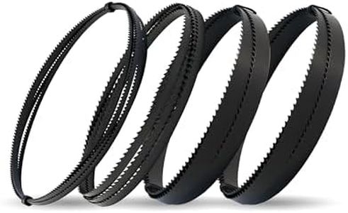 DARTOTEK 93-1/2 Inch Band Saw Blades Assortment for Woodworking, Premium SK5 Carbon Steel Bandsaw Blade 4-Pack (1/2" 6TPI x2, 1/4" 6TPI, 1/8" 14TPI), Fits Most 14" Band Saws for Resawing & Contour Cut