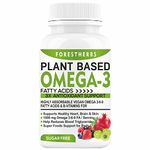 FORESTHERBS Omega 3 Fatty Acid Supplement. vegetarian Omega 3, 6, 9 Fatty Acids 1000mg With B Vitamins & Super foods-30 tablets (No Capsules)