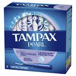 Tampax Pearl Plastic Tampons, Light Absorbency, Unscented, 36 Count (Pack of 2),Packaging May Vary