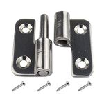 6Pcs 1.5" Detachable Hinge, Small Slip Joint Flag Hinges, Lift Off Detachable Door Hinges, 304 Stainless Steel, Left Handed