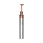 HARFINGTON T-Slot Milling Cutter 6mm Cutting 1mm Depth 6mm Shank Solid Carbide Titanium Coated 4 Flutes T Slot End Mill for Stainless Steel Alloy