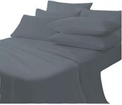 LAWRANCE CAPRINO 100% Soft Brushed Cotton Thermal Flannel Fitted sheet in single double king Best Price Offer QualityFree EXPRESS P&P (GREY, KING)