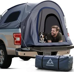 CROSSHIP Truck Bed Tent for Pickup Trucks - PU3000mm Water-Resistant Canopy Anti-Tear Fabric - Insect-Prevention Double Layer for 2 Person - Replacement for Ford, Chevy, Dodge, GMC, Nissan, Toyota