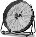 Bestronair 36 Inch High Velocity Drum Fan, 18500CFM Heavy Duty Industrial Floor Fan for Garage, 360° Tilt Metal Shop Fans with 3 Speeds for Warehouse, Factory, Commercial, Basement, Workshop, Gym