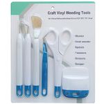 Craft Weeding Tools for Vinyl, 6 Pieces Craft Vinyl Weeding Tool Kit, Basic Tool Set for Silhouette Cameo Crafting and DIYs (Peacock Blue)