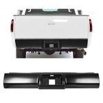 HECASA Black Steel Bumper Roll Pan Compatible with 88-98 Chevrolet Chevy Silverado Sierra/GMC C1500 C2500 C3500 K1500 K2500 K3500