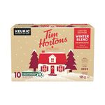 Tim Hortons Winter Blend Coffee, Limited Time Offer, Single Serve Keurig K-Cup Pods, Dark Roast, 10 Count