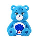 Care Bears 18 inch Plush - Grumpy Bear with Glitter Belly Badge - Soft Huggable Material!, Blue