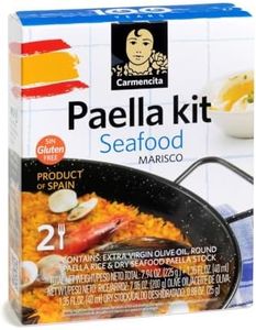 Carmencita. Seafood Paella Kit with Saffron. 255g (8.99oz). 2 servings.