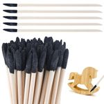 80 Pcs Sanding Sticks, 280 Grits Beveled Sanding Sticks Fine Detailing Wood Sanding Tools Matchsticks Sanding Twigs Fine Detail Sanding Polishing Sticks for Nails Craft Jewelry Making