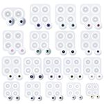 WANDIC Doll Eyes Molds, 18 pieces Different Size of Eyeball Dome Silicone Molds Eyeball Casting Mold Pupil Eye Clear Silicone Mold for DIY Craft