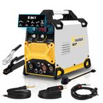 SSIMDER MIG Welder 5 in 1 Flux Plastic Welding/Soldering Iron/MIG/Stick/TIG/Welding Machine 110V/220v Dual Voltage multiprocess Welder with Plastic Repair Torch Soldering Torch Plastic Welder