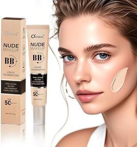 O'CHEAL BB Cream with SPF 50+ | Full Coverage Tinted Moisturizer with Buildable Concealer Powder Foundation, Oil-Free, Hydrating & Matte Finish | Vegan, Cruelty-Free, for All Skin Types(Ivory)