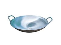 A S Pure Iron Shiny Quoted Chinese woks Chinese Iron Kadai with stylish Handle,Wok, chaumin kadhai (18 inch 45 CM)