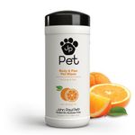 Body and Paw Pet Wipes for Dogs and Cats, 2 in 1, Infused with Aloe and Orange Oil, Soothe and Clean, Cruelty Free, Paraben Free, Made in USA