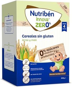 Nutribén innova ZERO 0% Cereales Sin Gluten | Arroz y Maiz | Alimento para Bebés a Partir de 4 Meses | 0% Azúcares Añadidos | Sin Trazas de Leche | 500g