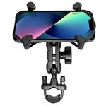 WINDFRD Motorcycle Phone Mount Firmly Grip Cellphone, Large Bike Cell Phone Holder with U-Bolt Base, Fits Harley Davidson and Most Motorcycle Handlebar, Bike, ATV