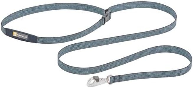RUFFWEAR Flagline Dog Lead, Multi Use 1.9m Hands Free Dog Leash, No Pull Lightweight Adjustable & Heavy Duty Dog Lead, Anti Tangle Dog Walking & Dog Training Lead, Hand or Waist Belt, Basalt Grey