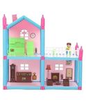 JYGOG New Toy Kids Pretend Play Toys DIY Miniature Doll House Kits with Doll Furniture Role Play Set Age for 3-8 Years (78 Piece)