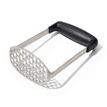 OXO Good Grips Smooth Potato Masher, Black & Stainless Stee, Head Size: 160(Dia)mm, Pressure Relieving Handle, GG054