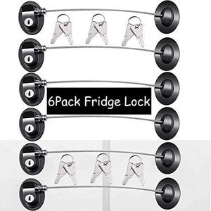 Refrigerator Door Locks(1 Pack White),Mini Fridge Lock, File Cabinet Lock, Drawer Lock, Lock for Cabinet, Child Safety Lock Refrigerator Door Lock