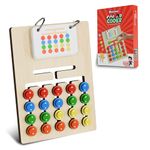 Novo Baby Kids Montessori Slide Puzzle | Color & Pattern Matching Learning Toys for Kids 3-8 Years | Preschool Educational Activity Toy for 4,5,6,7,8 | Toys for 6-Year-Old Boy (Modern)