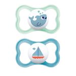 MAM Air Orthodontic Pacifier, Boy, 6+ Months, 2-Count