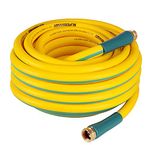 SuperHandy Garden Water Hose 13mm(1/2") x 15m(50'ft) Heavy Duty Premium Commercial Ultra Flex Hybrid Polymer Hose Max Pressure 150 PSI/10 BAR with 3/4" Plastic Connector