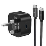 TEYASI Samsung Fast Charger Plug and Cable 2M for Samsung Galaxy S23/S22/S21/S20/S20fe/A04S/A14/A12/A13/A23/A24/A33/A34/A52/A53/A54/A72/A73/M33/M53/M54,Type C Charging Cable Fast Charge and Plug