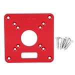 Cunyuer Router Table Insert Plate Aluminum Alloy 6061 Compatible with Makita Routers, Trimming Machine Engraving Machine Accessory 120 x 120 x 8mm