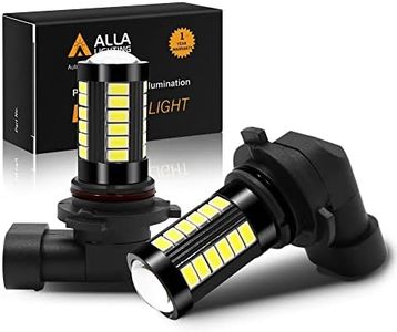 Alla Lighting 9006 LED Fog Light Bulbs 2800 Lumens Xtreme Super Bright 9006 LED Bulb 5730 33-SMD LED 9006 Bulb HB4 9006 LED Fog Lights for Car Truck Van - 6000K Xenon White