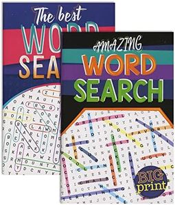 Big Print Find-A-Word Digest Puzzle Books 2 Titles, 8.5"x5" Word Search Puzzle Books for Adults Teens, 48-Pack
