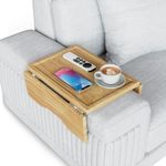 Sofa Armrest Tray – Pine | Couch Arm Table - Clip-On Couch Desk Sofa Arm Tray