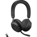 Jabra Evolve2 75 Wireless Headset – Hybrid Work Certified, Active Noise Cancelling, Bluetooth, Dual Connectivity, All-Day Comfort, 8-Microphone Call Technology, UC & MS Teams Compatible