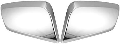 X AUTOHAUX 1 Pair Exterior Triple Chrome Plated Half Mirror Cover Cap Overlay for Chevrolet Impala 2014-2020