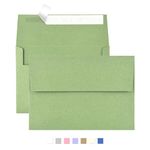 50 Pack 5x7 Envelopes for Invitations,5x7 Envelopes,A7 Envelopes Sage Green Self Seal,Printable Envelopes for Wedding,Invitation,Baby Shower,Envelopes for 5x7 Cards