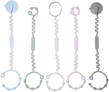 Silicone Baby Toy Straps – 5 Pack Adjustable Toy Holders for Stroller, High Chair & Car Seat – Durable Pacifier Leash, Bottle Strap & Baby Travel Essential