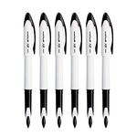 UNI-BALL Air UBA188ELM 0.5mm Roller Ball Pen | White Body, Blue Ink, Pack of 6