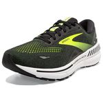 BROOKS Men's Adrenaline Gts 23 Sneaker, Black/Nightlife/Ebony, 12 UK
