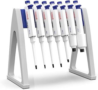 FOUR E'S SCIENTIFIC Laboratory Pipette Stand, Plastic Linear Pipettor Holder Micropipette Rack, Hold Up to 7-8 Pipettes (Pipettes Not Included)