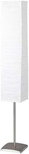 BRILLIANT lampe Nerva lampadaire titane/blanc | 2x C35, E14, 40W, adapté aux bougies (non incluses) | Échelle A ++ à E | Avec pédale