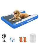 VEBESYET Inflatable Water Ramp for Dogs, Dog Boat Ramp Ladder for Pools, Boats, Docks, Sea and Lake, Non-Slip EVA Dog Pool Ramp Platform for Large Dogs Up to 180lbs