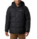 Columbia Men’s Pike Lake Hooded Winter Jacket, Water Repellent & Breathable, X-Large, Black