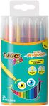 BIC Kids Markers, Ultra Washable, Durable Case, Long-Lasting, Bullet Tip (2.8mm), Assorted Colors, 20-Pack