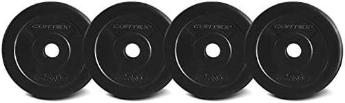 Cortex 2.5KG EnduraShell Weight Plate 25mm (4 Pack) Weight Lifting Weight Plate Bars Home Gym Set